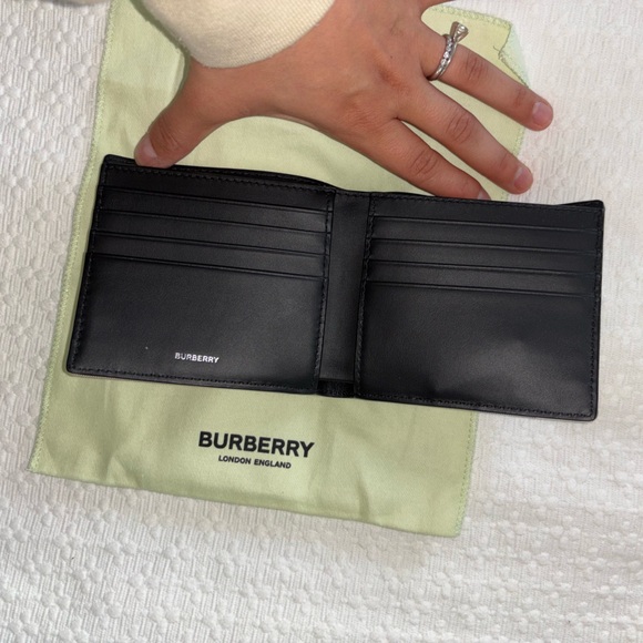 Burberry Brown and Red Men's Bifold Wallet - Picture 3 of 5